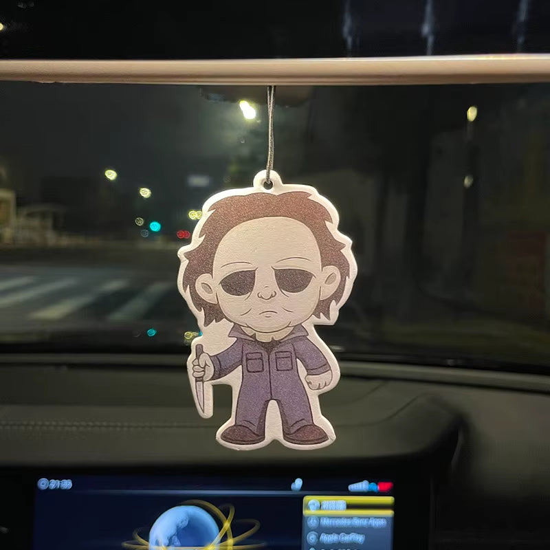 Car Aromatherapy Perfume Air Freshener Japanese Cartoon Anime Rearview Mirror Fragrance Pendant Air Outlet Halloween Horror