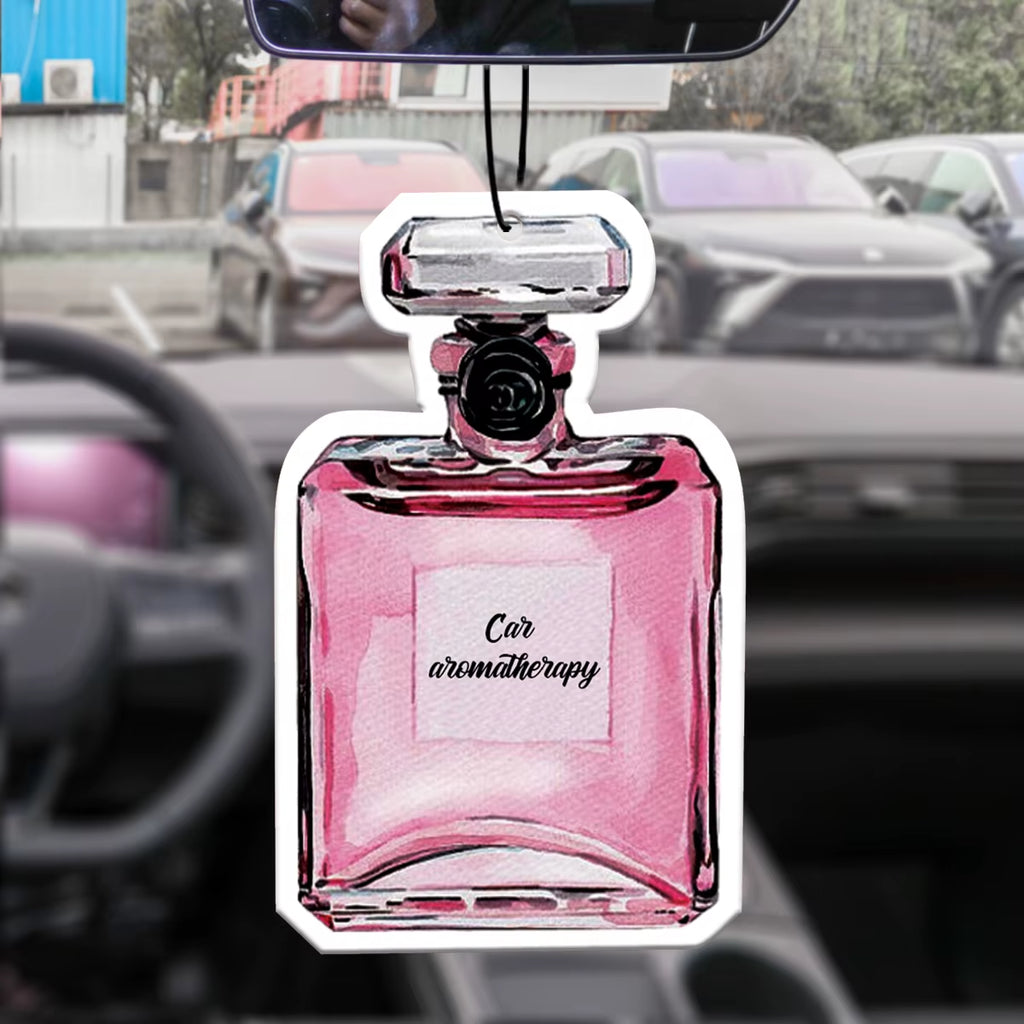 Car Aromatherapy Perfume Air Freshener Japanese Cartoon Anime Rearview Mirror Fragrance Pendant Toilet Air Outlet Pink Bottle