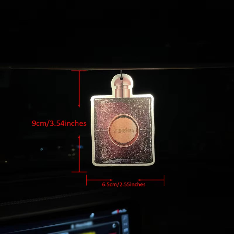 Purple Perfume Bottle Glass Car-Mounted Aromatherapy Car Perfume Perfume Long-Lasting Fragrance Pendant Piece Out of the Mouth F