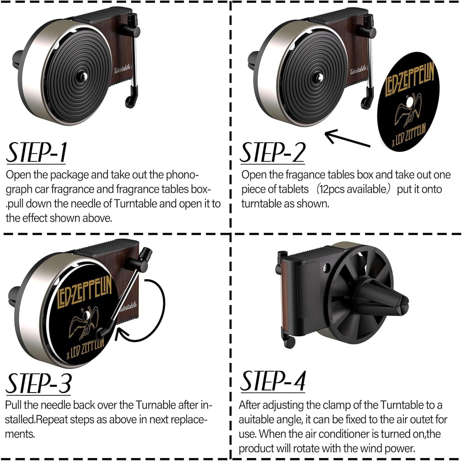 12Pcs Car Air Fresheners Vent Clips,Pop Singer Album Cover Record Player Car Fresheners for Women, Car Inter Accessories Music Lover Gift. (Fashion)