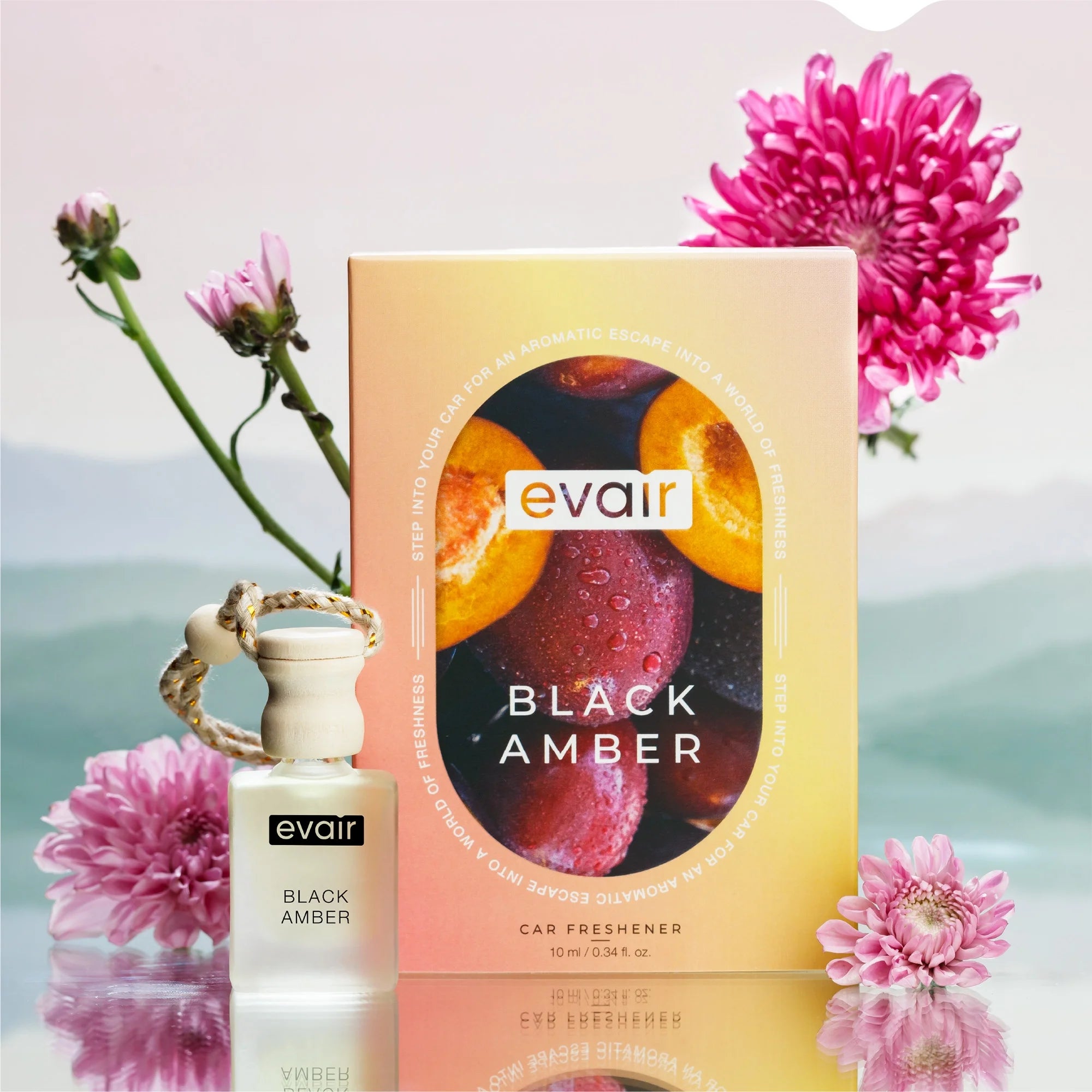 Evair Long-Lasting Automotive Air Fresheners, Black