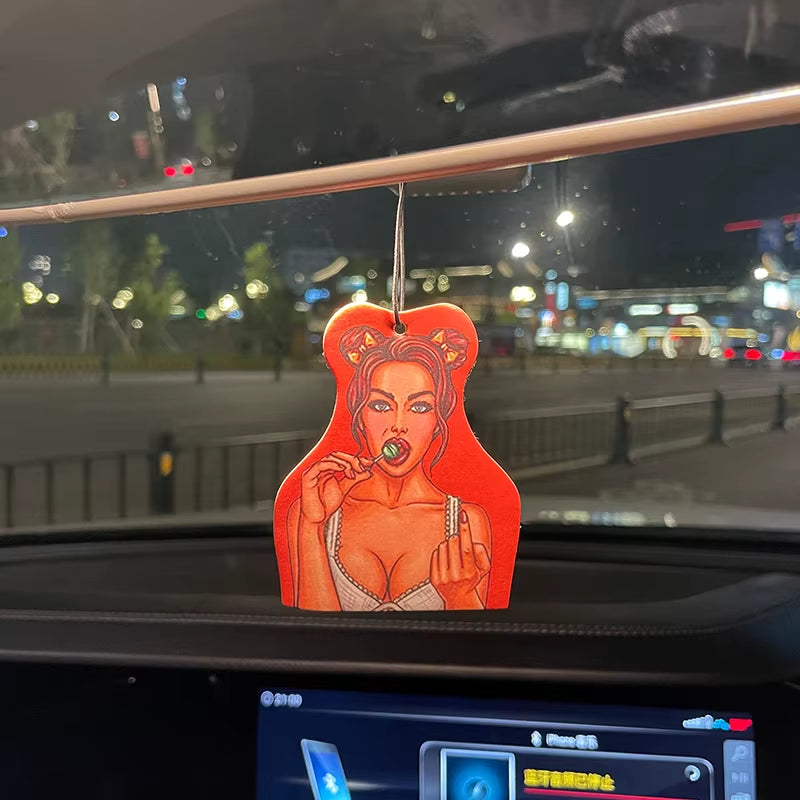 Car Aromatherapy Perfume Air Freshener Japanese Cartoon Anime Rearview Mirror Fragrance Pendant Air Outlet to Seduce Girls