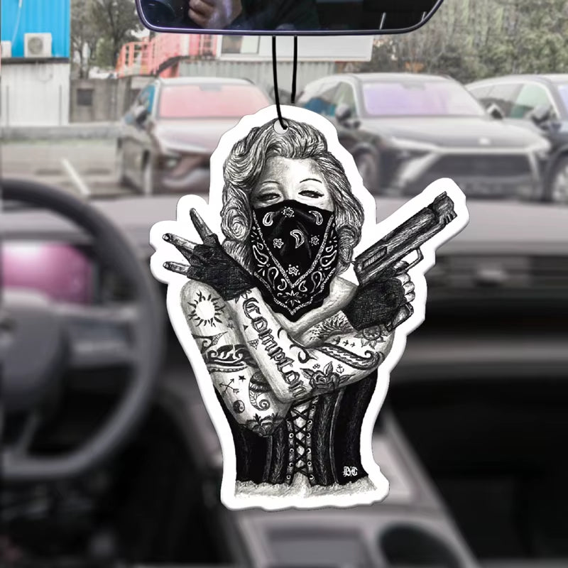 Dark Tattooed Witch Beauty Car Aromatherapy Car Perfume Perfume Long-Lasting Stay Fragrance Pendant Out of the Wind Mouth Sachet