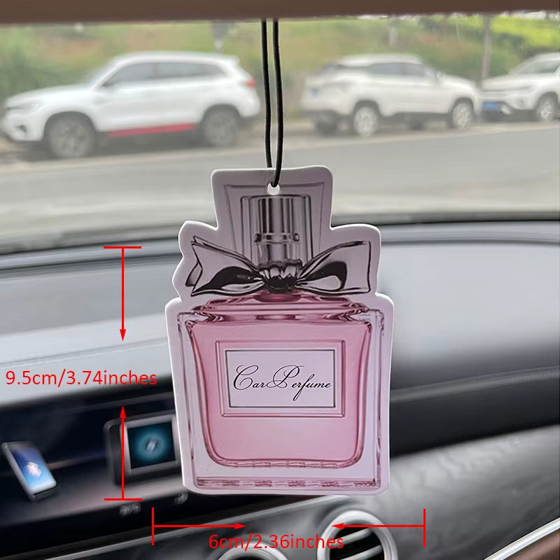 Car Aromatherapy Perfume Air Freshener Japanese Cartoon Anime Rearview Mirror Fragrance Pendant Toilet Air Outlet Pink Bottle