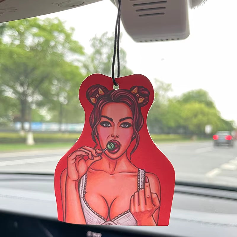 Car Aromatherapy Perfume Air Freshener Japanese Cartoon Anime Rearview Mirror Fragrance Pendant Air Outlet to Seduce Girls