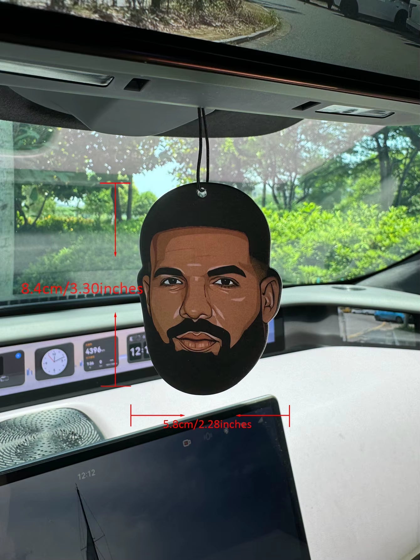 Drake Face Car Air Freshener, Wardrobe Air Freshener, Perfume, Rearview Mirror Decoration, Car Interior Pendant, Natural Fragrance Air Purifier, Anime Cartoon Toilet Sachet, Living Room Office Room Bedside Hanging Ornament