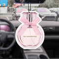 Pink Perfume Bottle Bow Car Incense Car Perfume Perfume Stick Fragrance Pendant Out of the Wind Mouth Bag