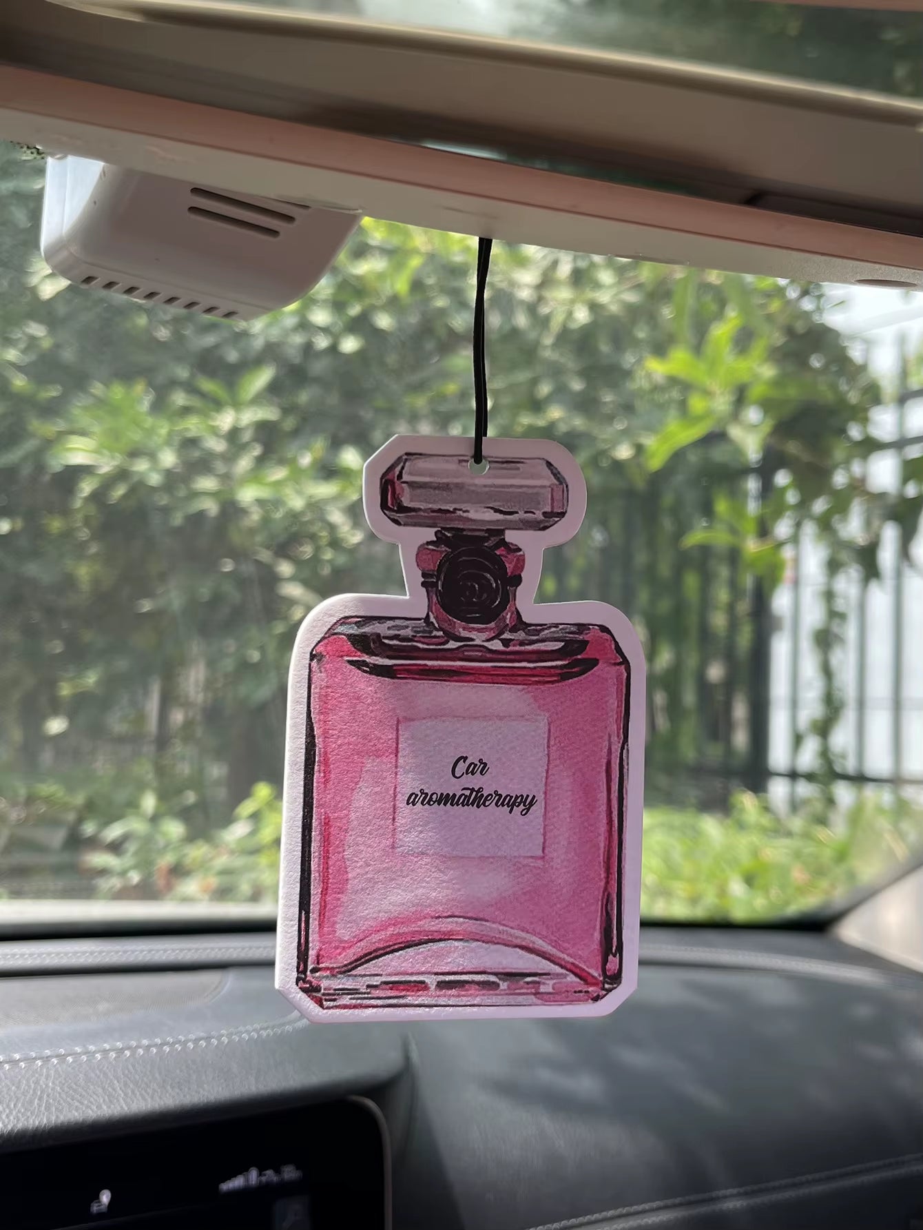 Car Aromatherapy Perfume Air Freshener Japanese Cartoon Anime Rearview Mirror Fragrance Pendant Toilet Air Outlet Pink Bottle