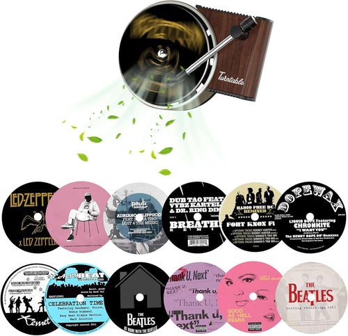 12Pcs Car Air Fresheners Vent Clips,Pop Singer Album Cover Record Player Car Fresheners for Women, Car Inter Accessories Music Lover Gift. (Fashion)