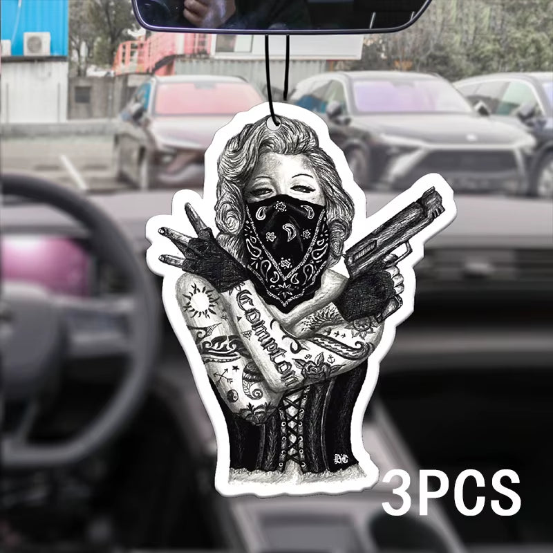 Dark Tattooed Witch Beauty Car Aromatherapy Car Perfume Perfume Long-Lasting Stay Fragrance Pendant Out of the Wind Mouth Sachet