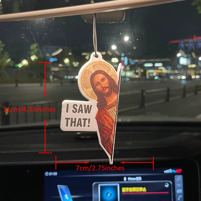 Car Aromatherapy Perfume Air Freshener Japanese Cartoon Animation Rearview Mirror Fragrance Pendant Toilet Air Outlet I Saw