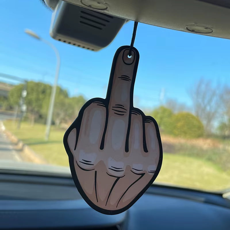 Car Aromatherapy Perfume Air Freshener Japanese Cartoon Animation Rearview Mirror Fragrance Pendant Toilet Air Vent Gesture