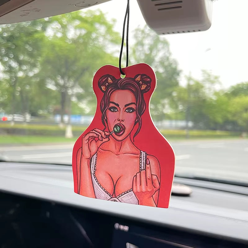 Car Aromatherapy Perfume Air Freshener Japanese Cartoon Anime Rearview Mirror Fragrance Pendant Air Outlet to Seduce Girls