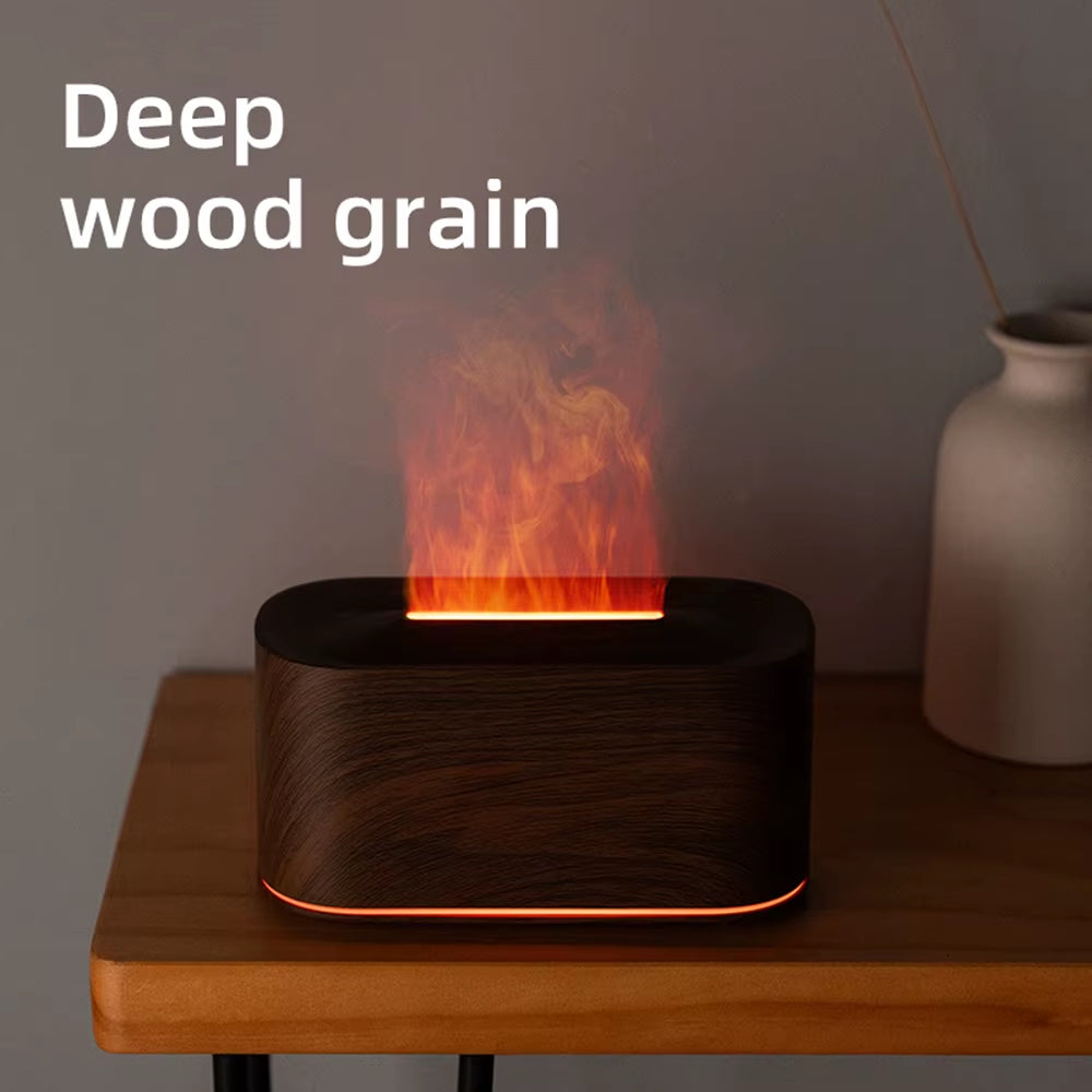 Essential Oil Diffuser,Flame Colorful Water Vapor Fire Humidifier for Aromatherapy Aroma Therapy Machine Room,Flame Diffuser