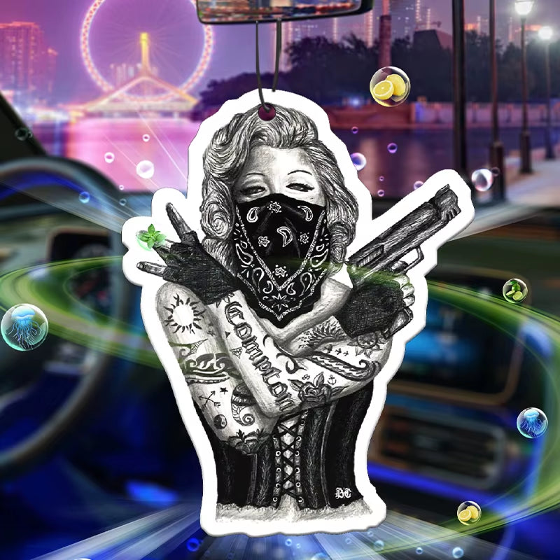 Dark Tattooed Witch Beauty Car Aromatherapy Car Perfume Perfume Long-Lasting Stay Fragrance Pendant Out of the Wind Mouth Sachet