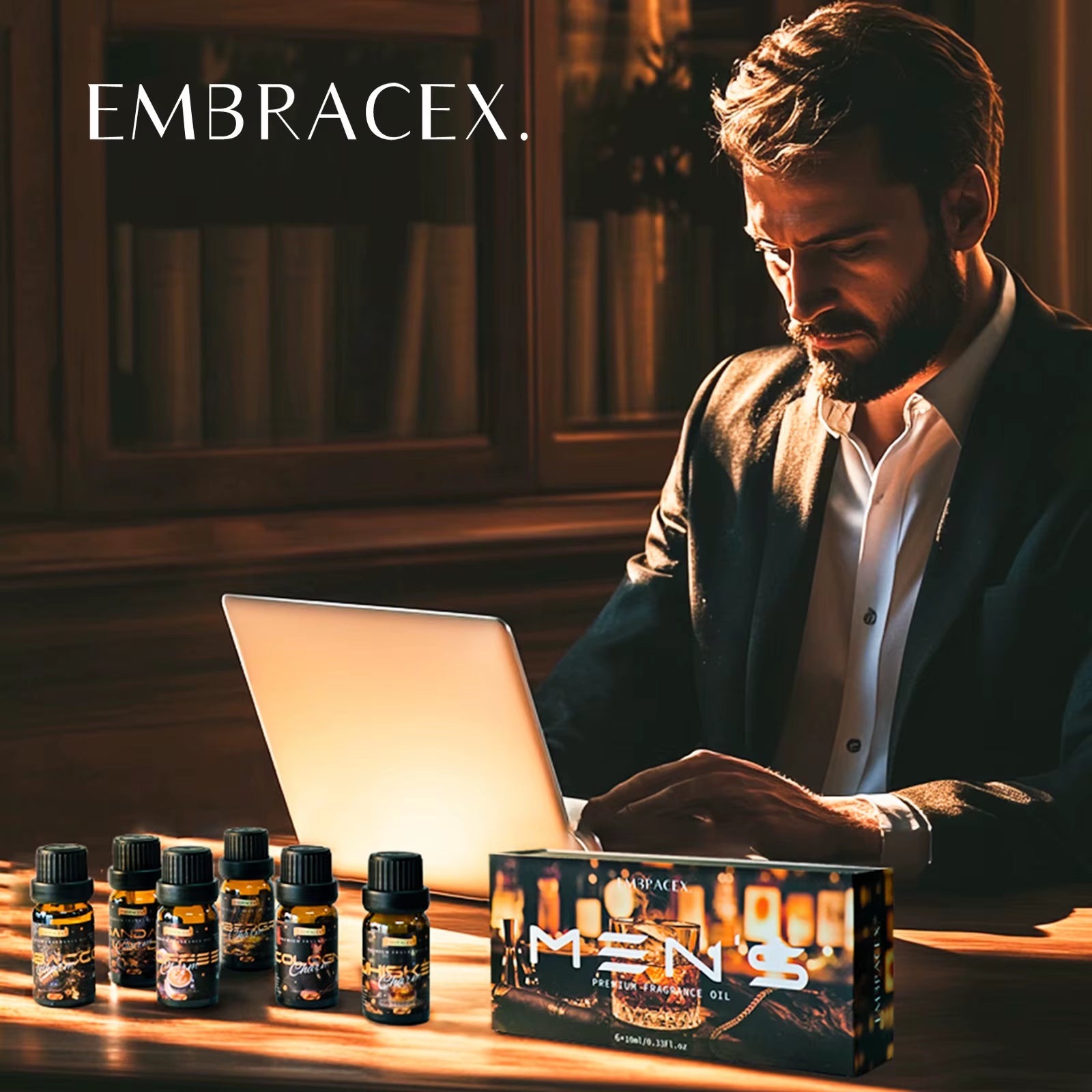 10Ml Cologne Essential Oil Men'S Essential Oils Perfume Oils DIY Candle/Soap Skin Hair Care Long Lasting Scent Holiday Gifts