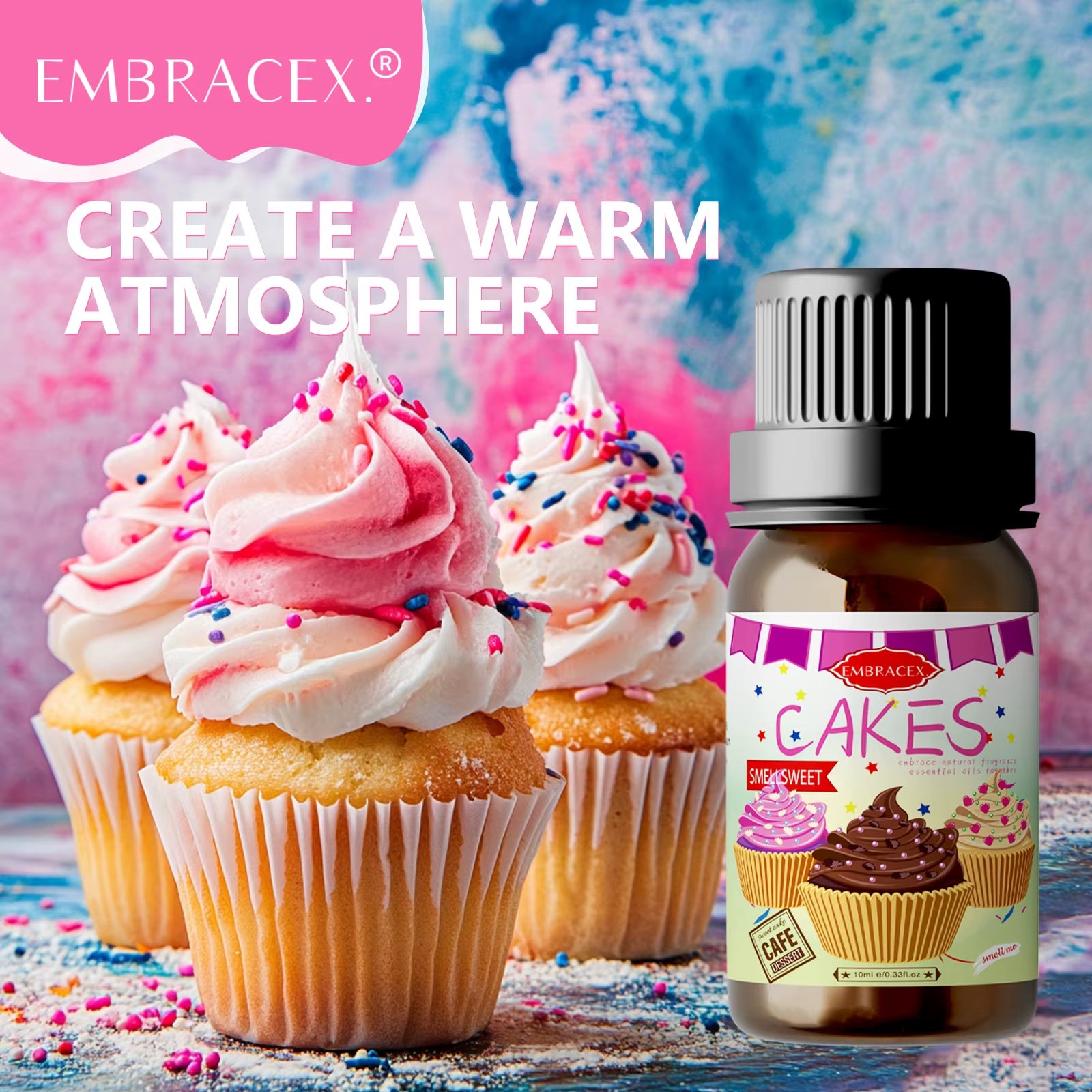 10Ml Cake Perfume Cake Fragrance Essential Oils for Humidifiers Diffusers Candle/Soap Making Skincare Gift Giving
