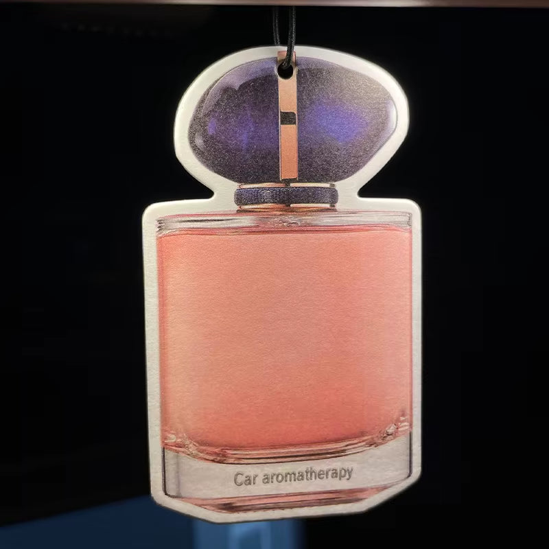 Pink Perfume Bottle Bow Car Incense Car Perfume Perfume Stick Fragrance Pendant Out of the Wind Mouth Bag