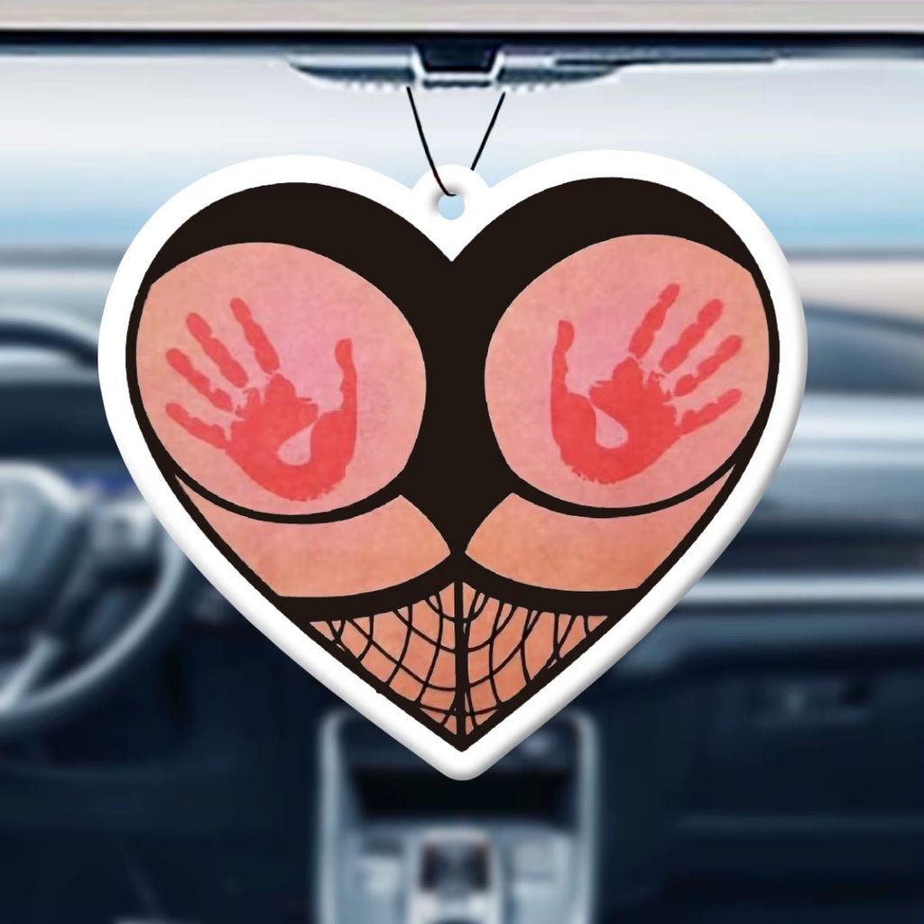 Sexy Person with Red Handprints on Both Sides of Their Buttocks Wearing Sexy Fishnet Stockings, Car Air Freshener, Wardrobe Air Freshener, Perfume, Rearview Mirror Decoration, Car Accessories Interior Pendant, Natural Fragrance to Purify the Air, Anime Cartoon Toilet Sachet, Living Room Office Room Bedside Hanging Ornament