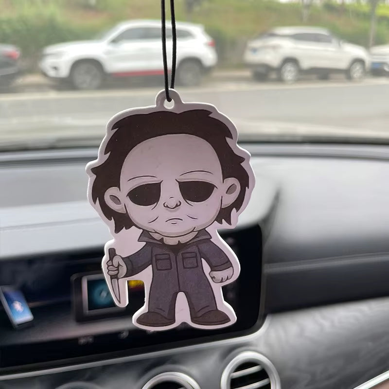 Car Aromatherapy Perfume Air Freshener Japanese Cartoon Anime Rearview Mirror Fragrance Pendant Air Outlet Halloween Horror