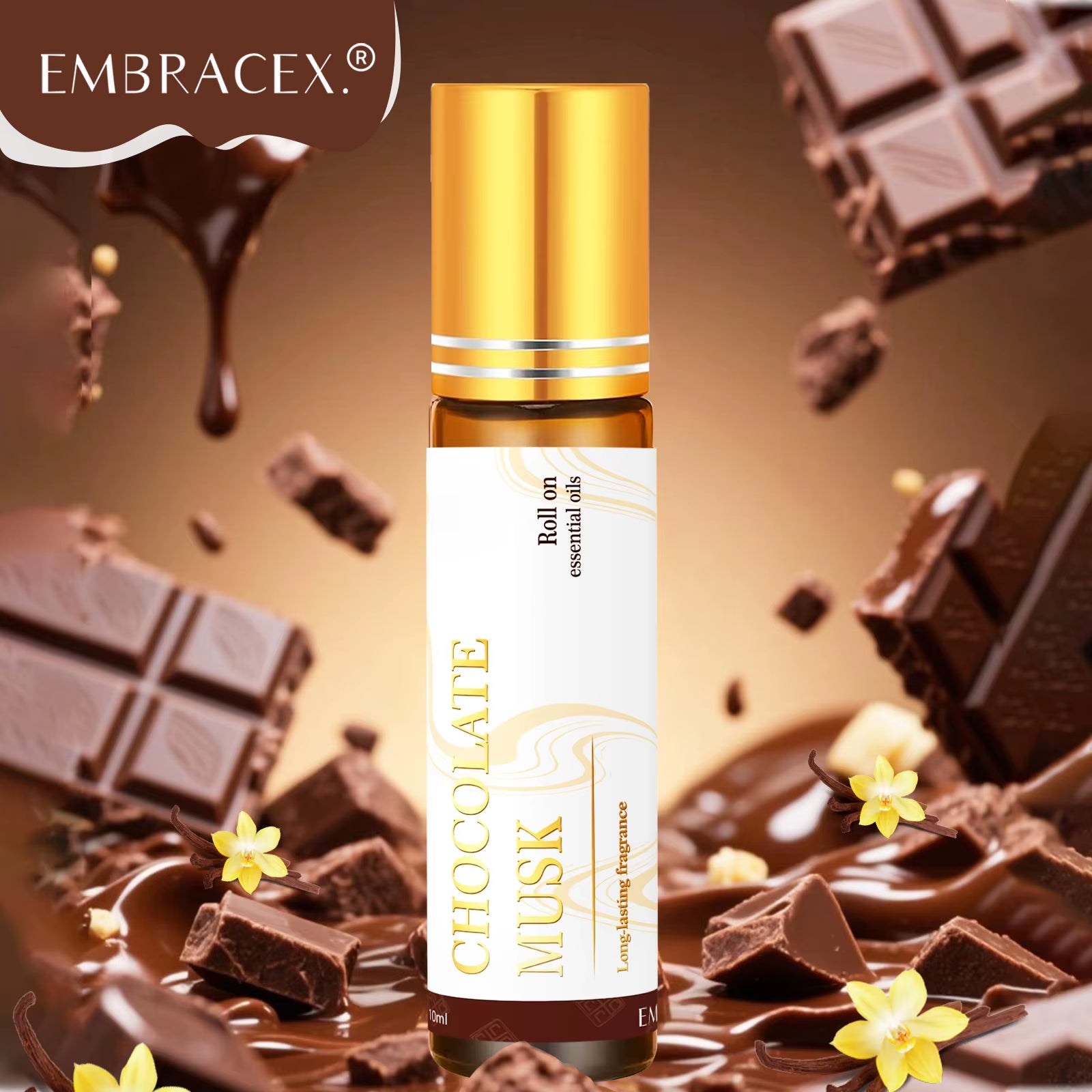 2PC/1PC 10Ml Chocolate Musk Peppermint Roll on Essential Oils Massage Oil Perfume Body Oil Gifts Skincare Long Lasting Fragrance