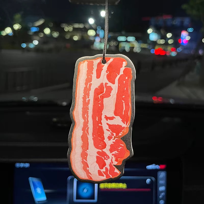 Car Aromatherapy Perfume Air Freshener Japanese Cartoon Animation Rearview Mirror Fragrance Pendant Toilet Air Vent Bacon