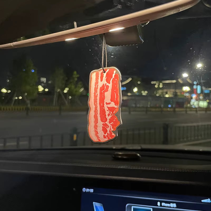 Car Aromatherapy Perfume Air Freshener Japanese Cartoon Animation Rearview Mirror Fragrance Pendant Toilet Air Vent Bacon