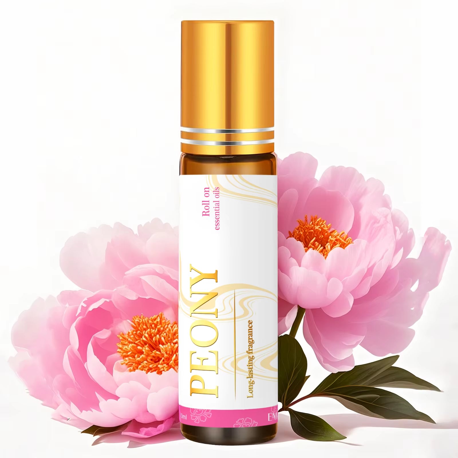 10Ml Peony Essential Oil Rollerball Perfume Floral Fragrance Women'S Aromatherapy Skincare Nail Care Body Massage Holiday Gift