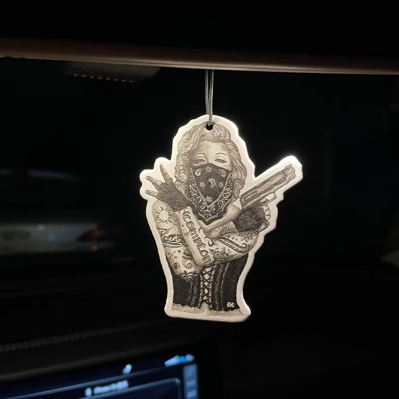 Dark Tattooed Witch Beauty Car Aromatherapy Car Perfume Perfume Long-Lasting Stay Fragrance Pendant Out of the Wind Mouth Sachet
