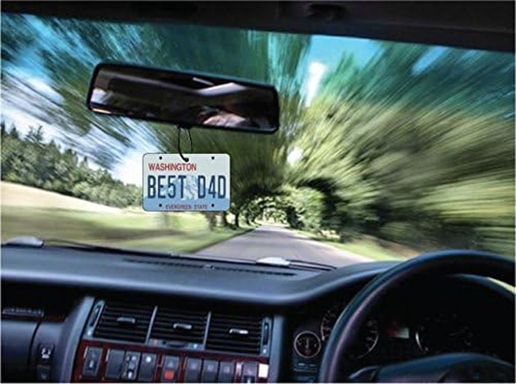 Washington - Best Dad License Plate Car Air Freshener (Fun Birthday/Father'S Day/Xmas Christmas Stocking Filler/Secret Santa/Novelty Scented Gift)