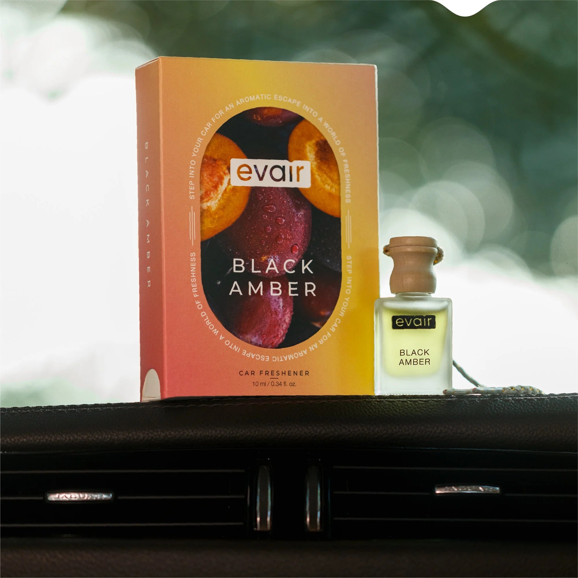 Evair Long-Lasting Automotive Air Fresheners, Black