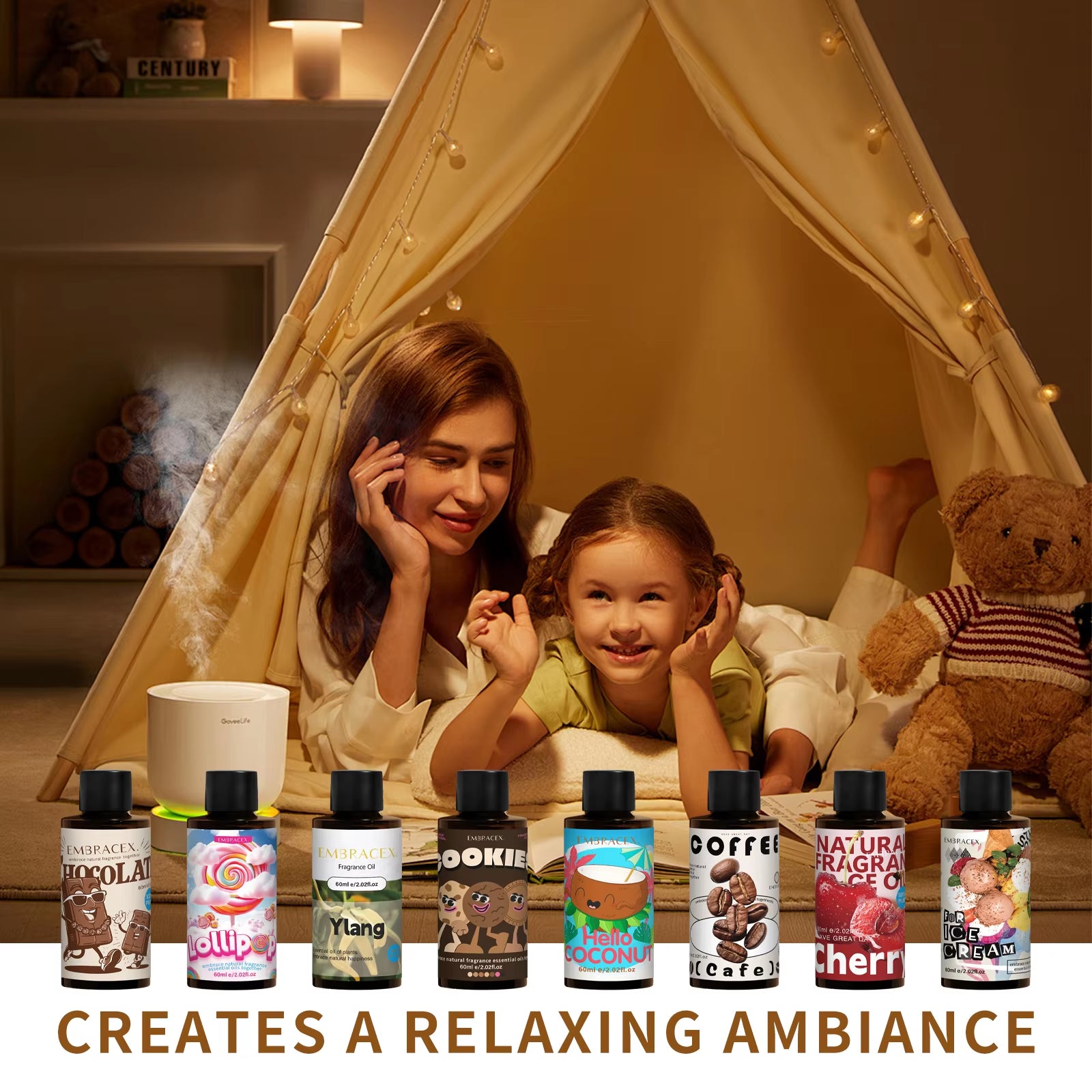 11Style 60Ml Essential Oils Send a Dropper Parfum Home Perfume Massage Oil for Diffusers、Candles Making、Car Aromatherapy