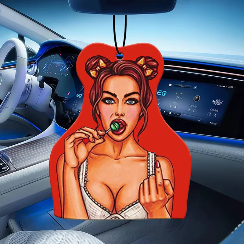 Car Aromatherapy Perfume Air Freshener Japanese Cartoon Anime Rearview Mirror Fragrance Pendant Air Outlet to Seduce Girls