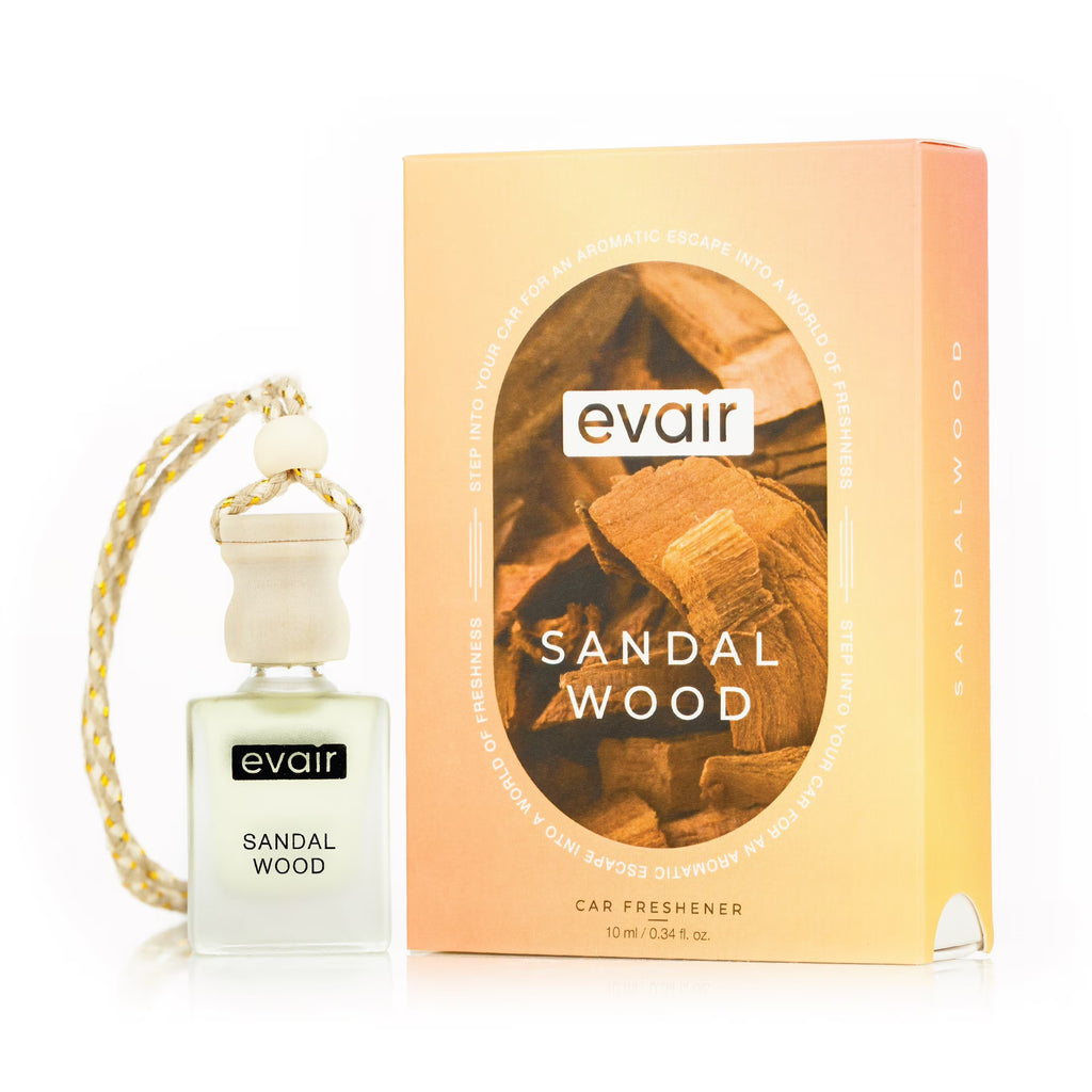 Sandalwood Car Freshener, Hanging Car Diffuser with Essential Oils, Pack of 1