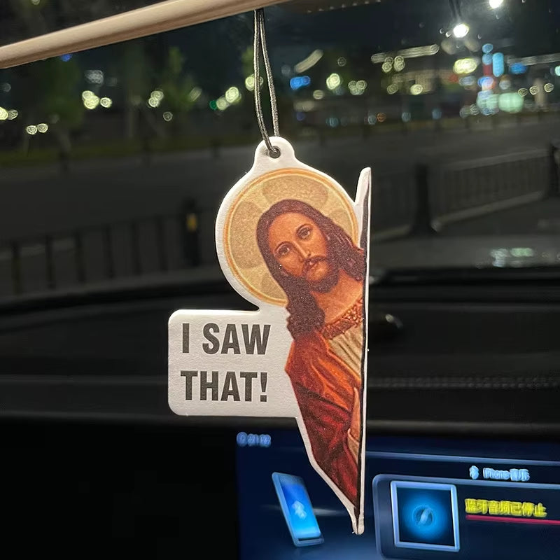 Car Aromatherapy Perfume Air Freshener Japanese Cartoon Animation Rearview Mirror Fragrance Pendant Toilet Air Outlet I Saw