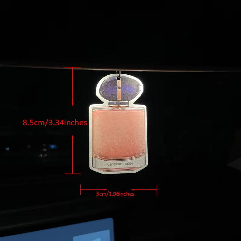 Pink Perfume Bottle Bow Car Incense Car Perfume Perfume Stick Fragrance Pendant Out of the Wind Mouth Bag