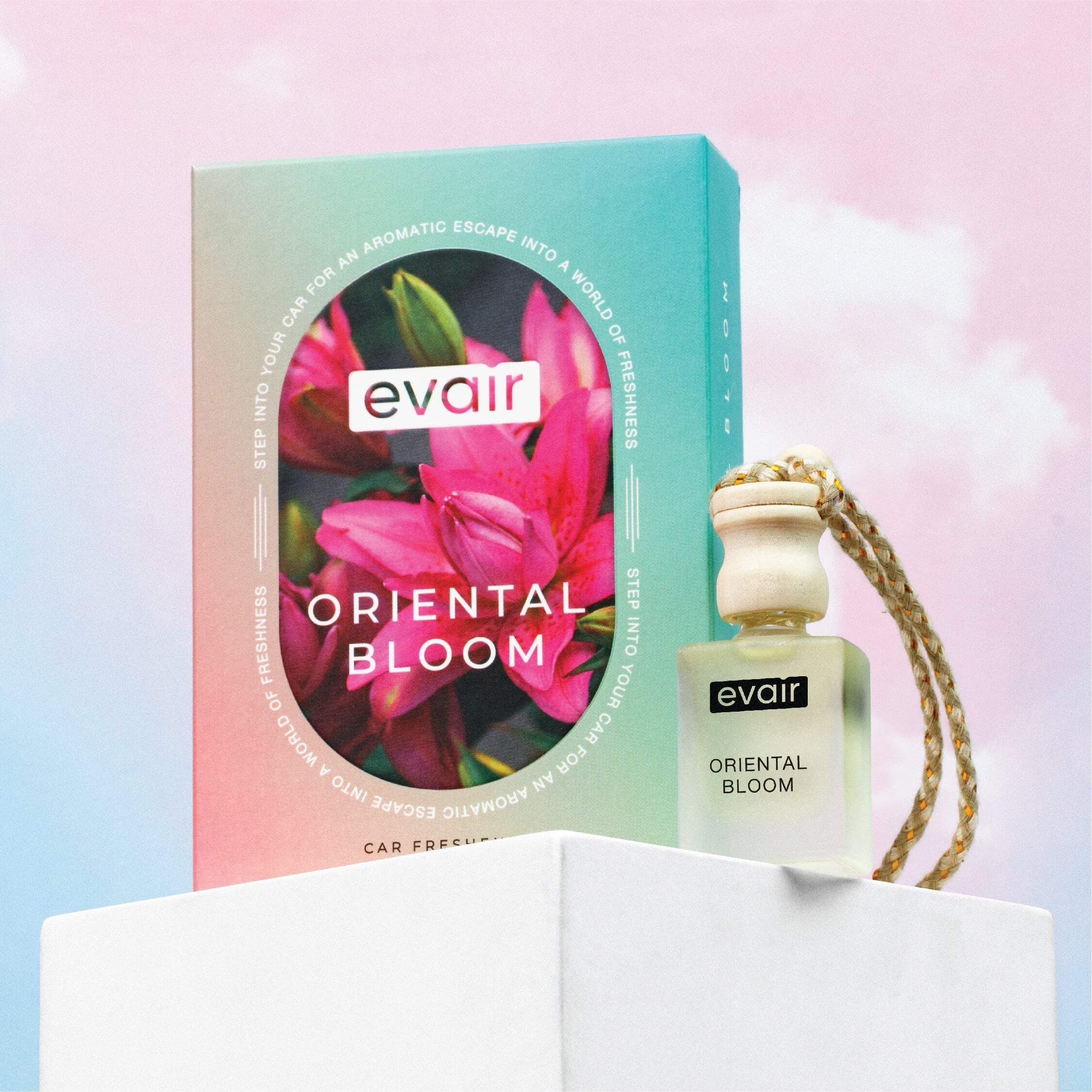 Evair Long-Lasting Automotive Air Fresheners, Glass Oriental Bloom