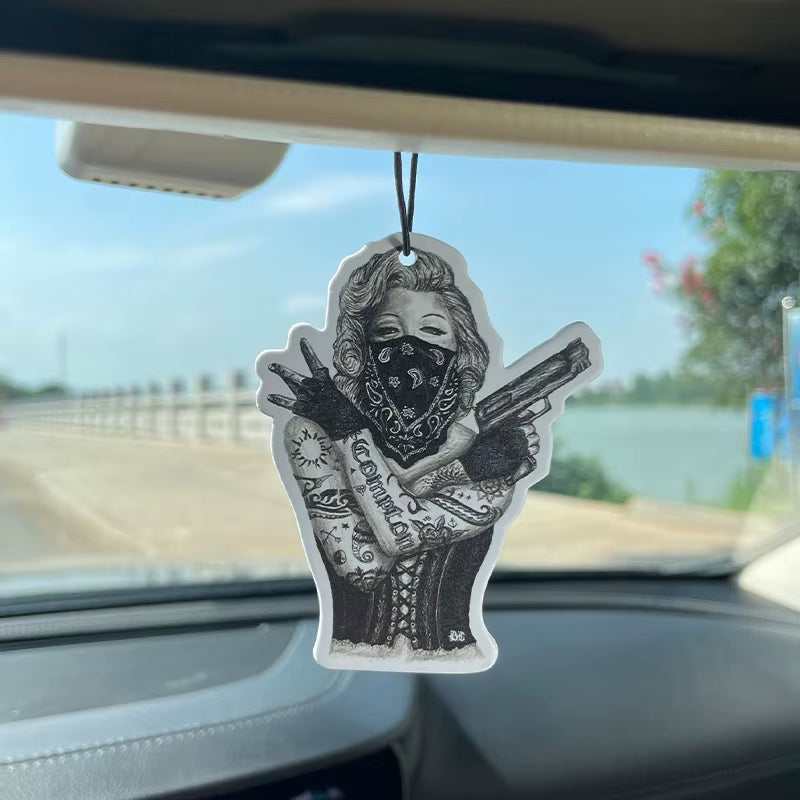 Dark Tattooed Witch Beauty Car Aromatherapy Car Perfume Perfume Long-Lasting Stay Fragrance Pendant Out of the Wind Mouth Sachet