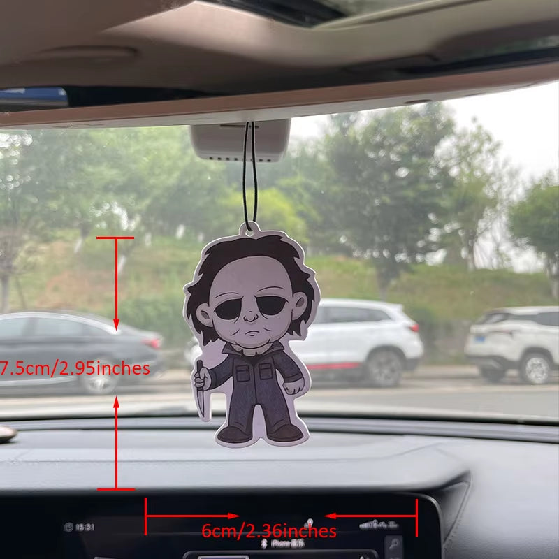 Car Aromatherapy Perfume Air Freshener Japanese Cartoon Anime Rearview Mirror Fragrance Pendant Air Outlet Halloween Horror