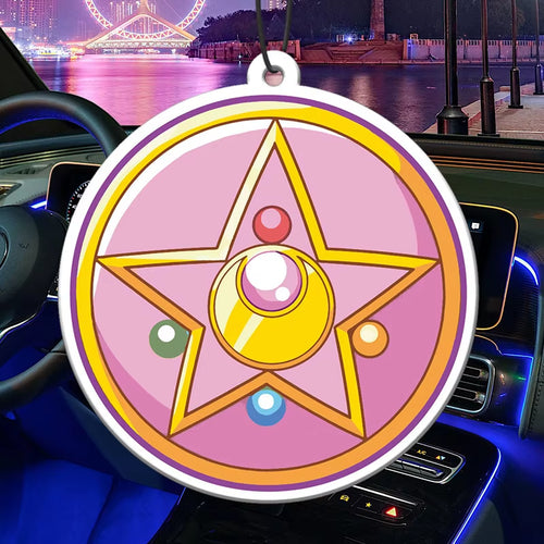 Car Aromatherapy Perfume Air Freshener Japanese Cartoon Animation Rearview Mirror Fragrance Pendant Toilet Air Outlet Five-Point