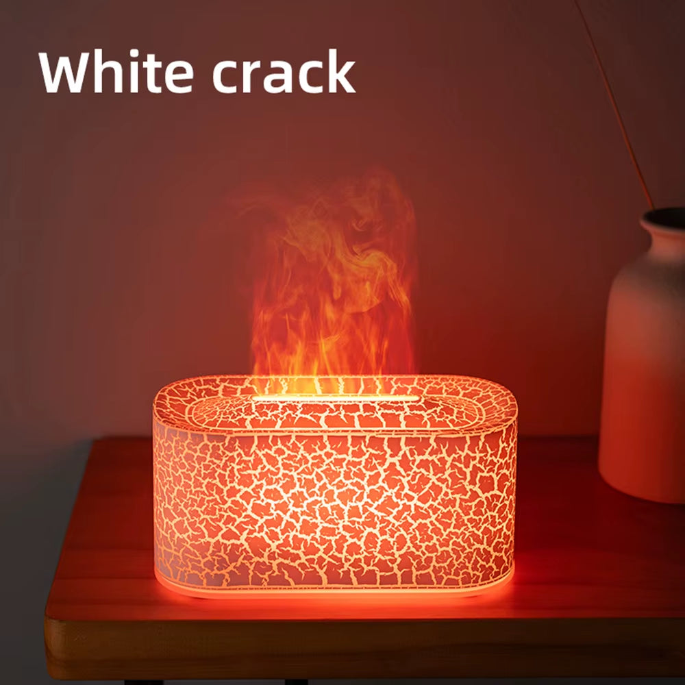 Essential Oil Diffuser,Flame Colorful Water Vapor Fire Humidifier for Aromatherapy Aroma Therapy Machine Room,Flame Diffuser