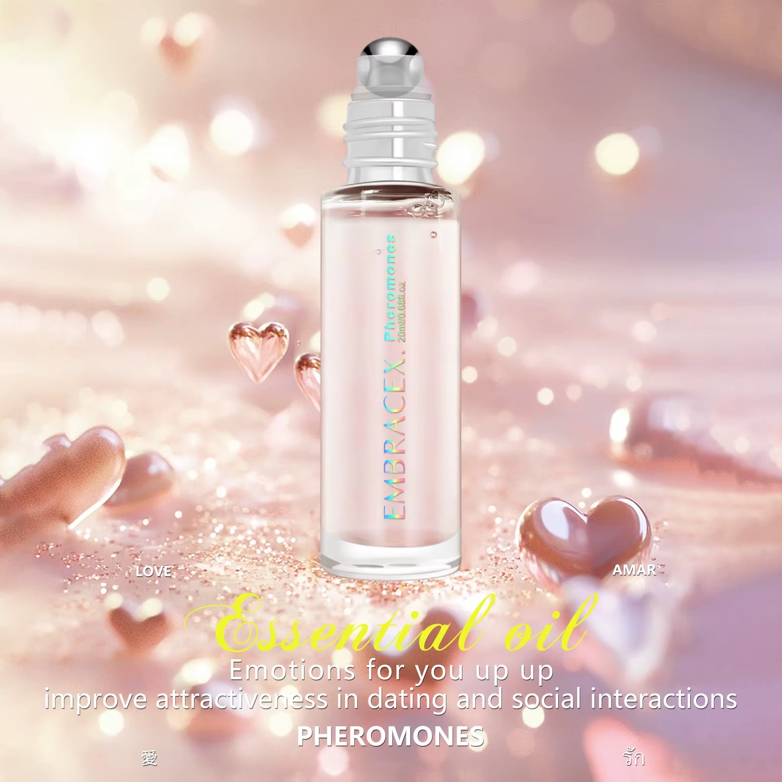 20Ml Pheromone Perfumes Essential Oils Pheromone Perfume Women Oil Roll on Perfume Gifts Skincare