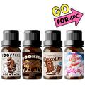 4PC 10Ml Essential Oils Vanilla Milk Chocolate Coffee Cookies Cakes Lollipop Taro Coconut Caramel Pudding Cotton Candy Bubble Gu