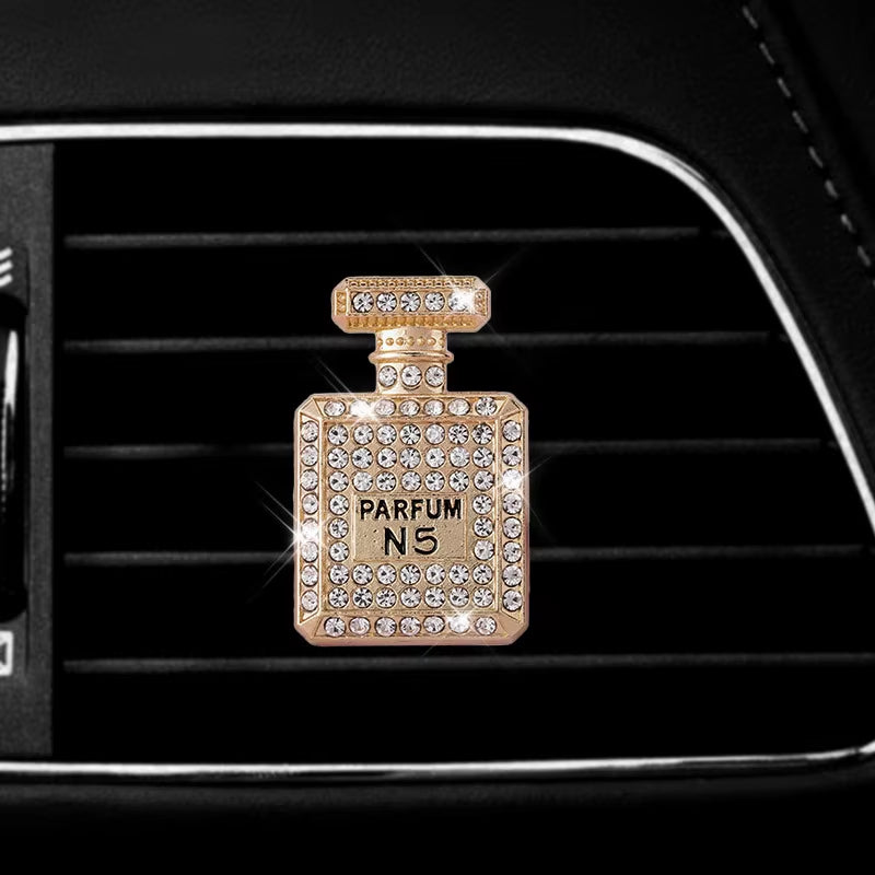 Inlay Water Drill Perfume Bottle Car Air Conditioning Outlet Perfume Car Perfume Car Interior Accessories Car Fragrance