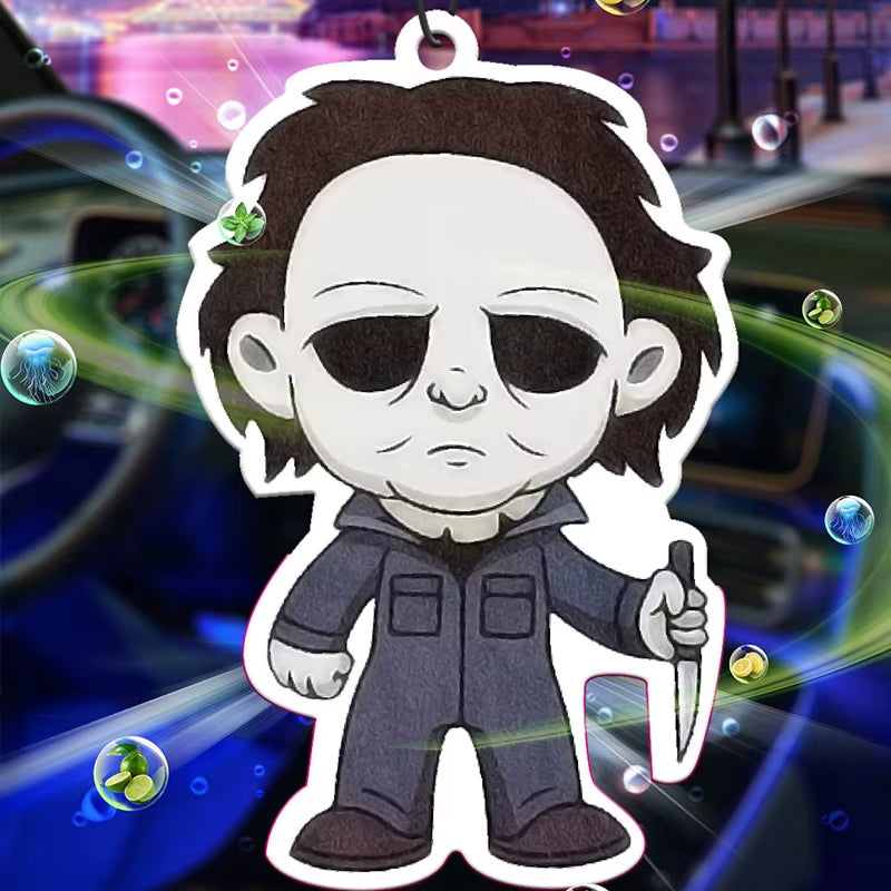 Car Aromatherapy Perfume Air Freshener Japanese Cartoon Anime Rearview Mirror Fragrance Pendant Air Outlet Halloween Horror